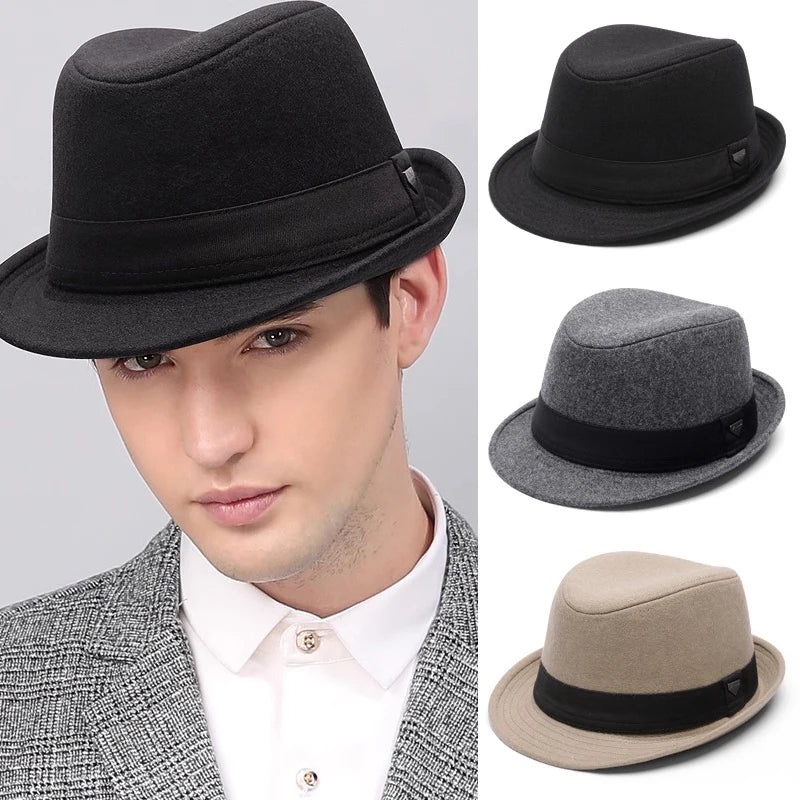 Spring Summer Men's Hats Fedoras Top Jazz