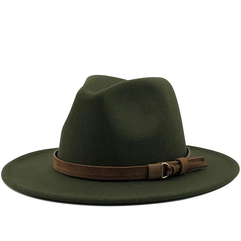 New Women Men Wool Fedora Hat With